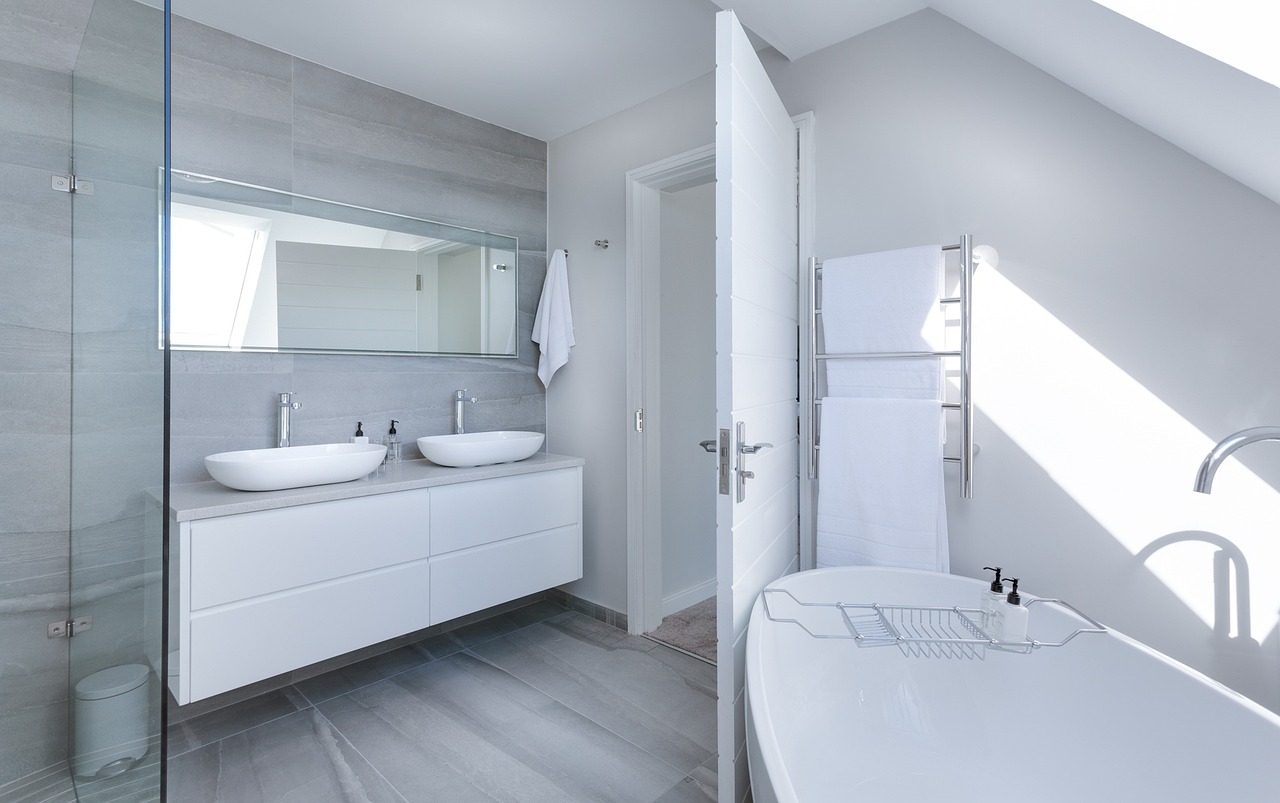 modern minimalist bathroom, bath, Cleaning Company in Tampa FL